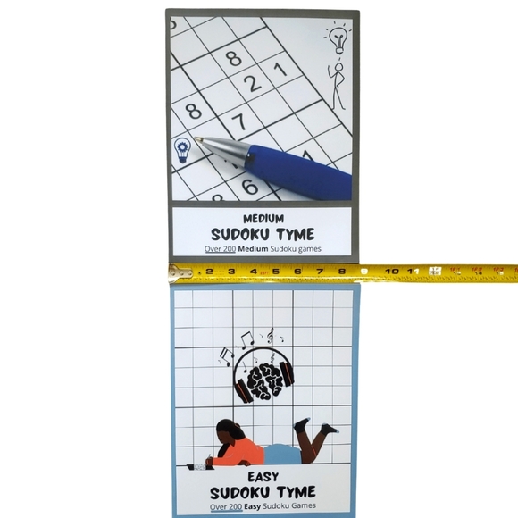 TWO 8x11 - Sudoku games, puzzles. Soft cover books, Brain games.  NEW - Picture 3 of 13